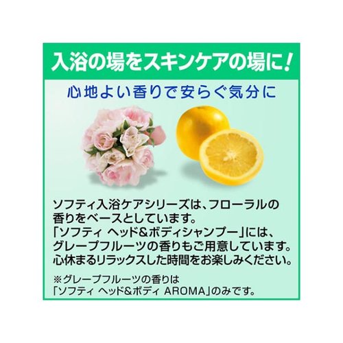 【介護/医療】ボディーソープ ソフティ 薬用ボディウォッシュ 2L 花王 ボトルが正面を向き、透明な液体がうっすらと見える状態