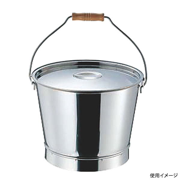18-8溶接バケツ フタ 13L用 柄沢製作所