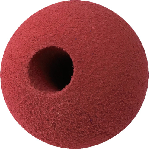 安心ｸｯｼｮﾝ ﾎﾞｰﾙ型 65mm 穴あき ﾚｯﾄﾞ 1ｾｯﾄ(4個)画像