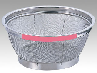 ザル NEWマンモスカラー浅型ざる25cm桃画像