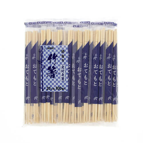 HEIKO 割箸 竹丸箸 20cm ポリ完封 100膳画像