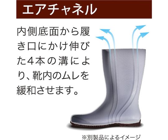 JIS規格認定 耐油・耐薬品 安全長靴 NW1000スーパー ホワイト 25.5cm 柔らかなホワイトの安全長靴が横向きで並べられている様子