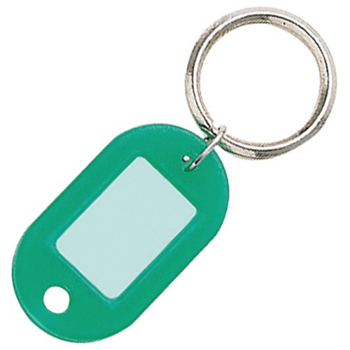 ｷｰﾎﾙﾀﾞｰ型名札 両面表示用･小 緑 1ｾｯﾄ(50個)画像