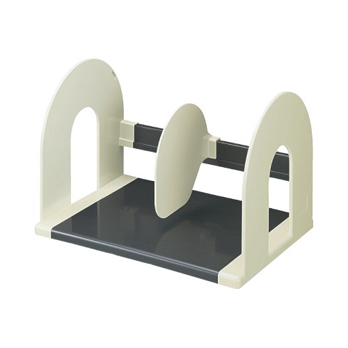 ブックスタンド　幅３２０　仕切板可動式　グレー画像