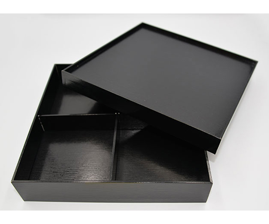 重箱 黒漆 貼箱 8寸 四ツ仕切 10セット×4パック入