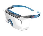 セキュアフィット™　保護めがね（オーバーグラスタイプ）　クリア/ブルー　ひさし付き画像