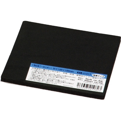 スポンジ粘着付　5×100×100mm　1枚画像