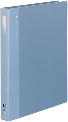 ３０穴リングファイル　青　Ａ４縦背幅３３ｍｍ１０冊