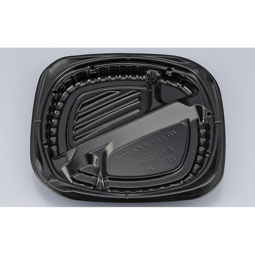 シーピー化成 弁当容器 CBFまろん11-1 黒 本体画像