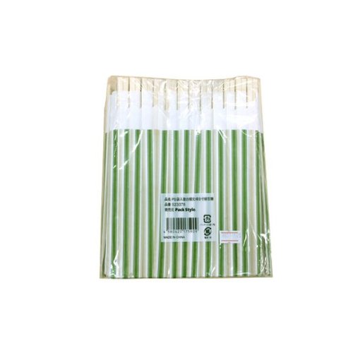 割箸 白楊元禄8寸 袋入 緑 100膳 パックスタイル [ケース販売] 緑色のパッケージに入った割箸が並んでいる様子