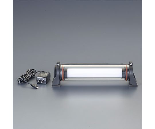 [充電式] 3.5W 作業灯/LED（防水型） 充電ステーションとハンドルが付いた作業灯の側面が見える状態