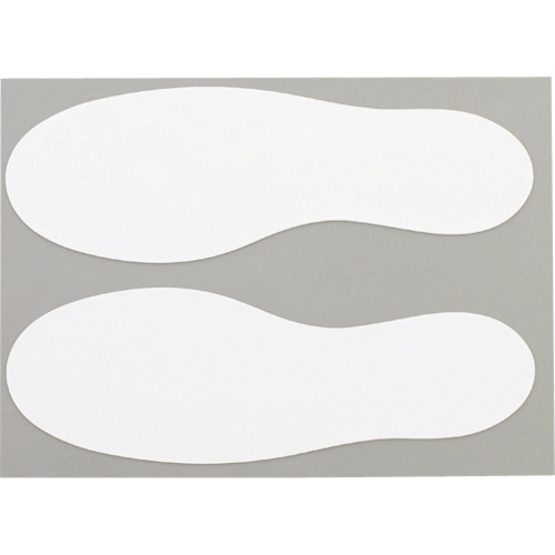 耐久ﾌﾛｱｻｲﾝｽﾞ足型白 1袋(20枚)画像