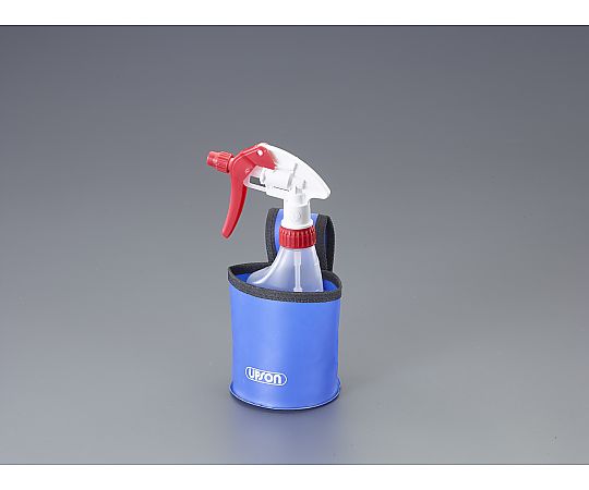 500cc スプレーボトル(ホルダー付) 透明なボトルにスプレー機構が付いた正面からのアングル