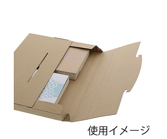 ダンボール　ラクポスBOX　312-25　10枚 複数のダンボールが整然と並んだ状態