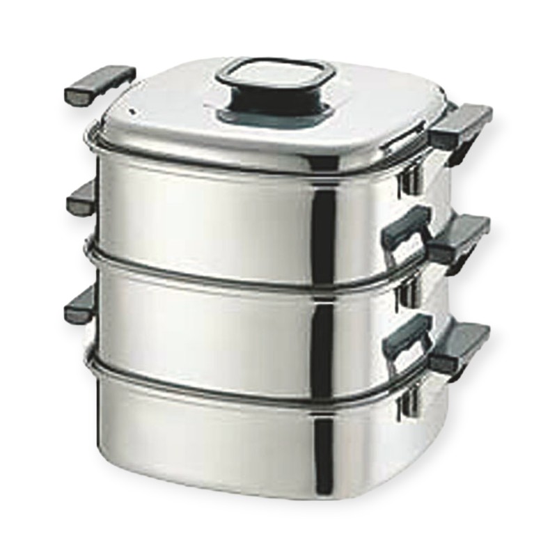 調理用品 PE 18-0角蒸器 3段27cm 270x270画像