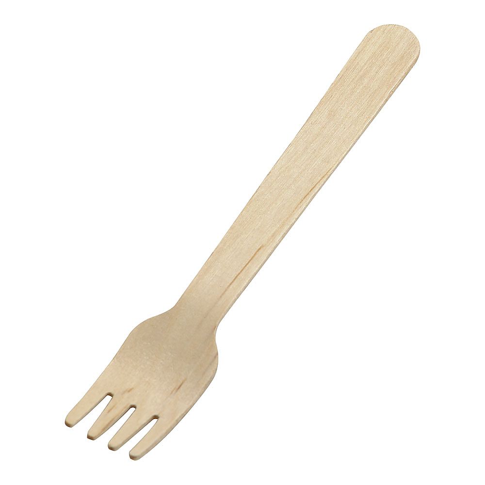 使い捨て 木製フォーク（100本入）140mm