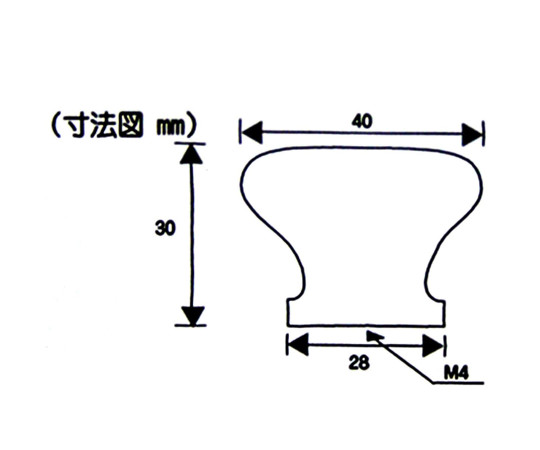 ウッドつまみ　ブルー　40mm 表面に木目がはっきりと見える丸いノブ