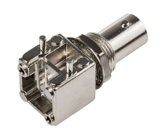 BNCコネクタ　ジャック　ライトアングル　はんだタイプ　基板取付　ニッケル画像