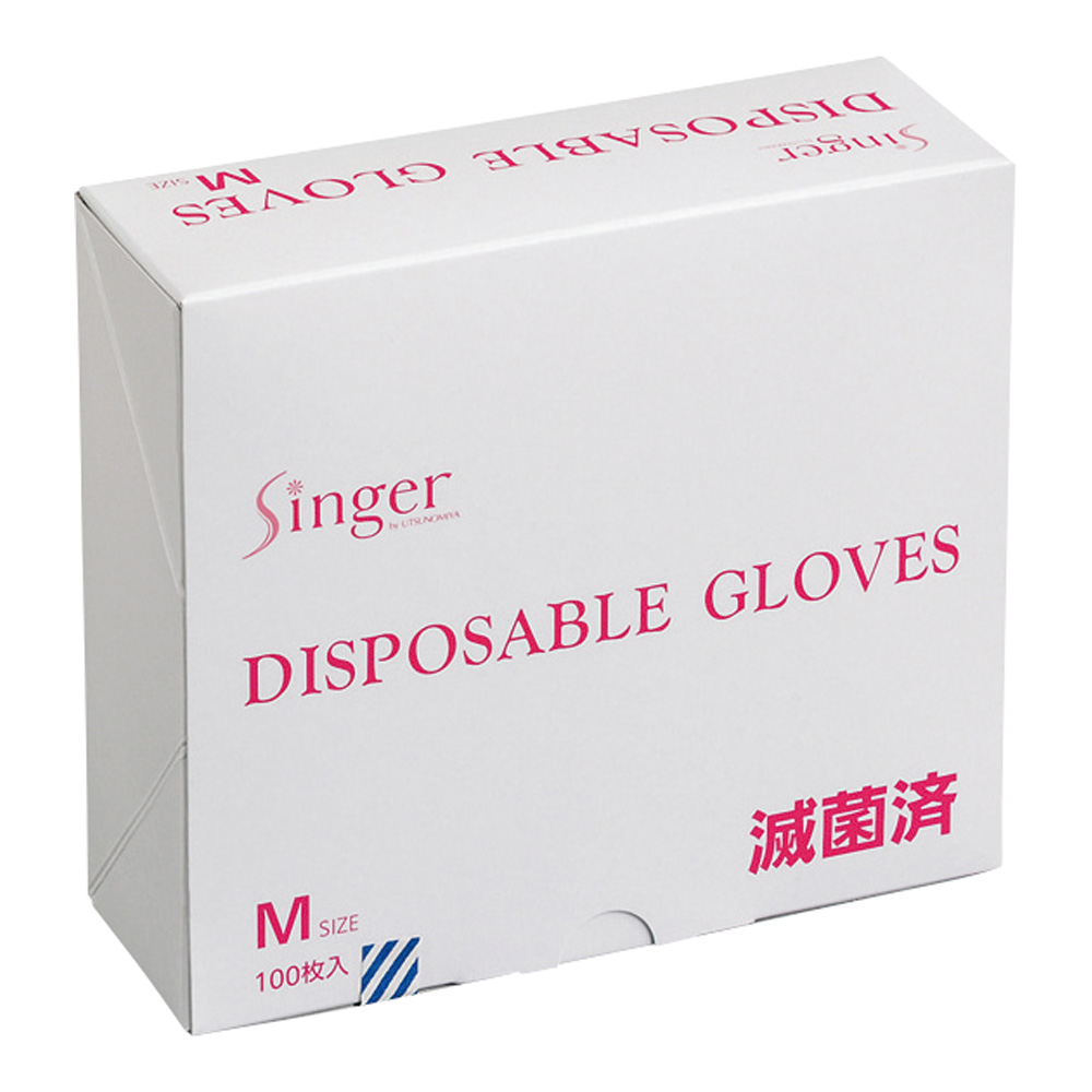 シンガーディスポーザブル手袋（滅菌済） M 100枚入画像