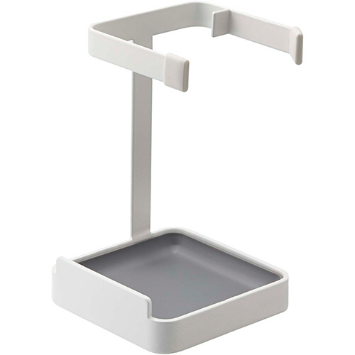 お玉&鍋蓋ｽﾀﾝﾄﾞ ﾌﾟﾚｰﾄ ﾎﾜｲﾄ 1個