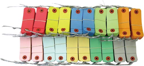 カラー荷札６号　豆　１０色アソート　１０００枚画像