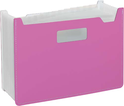 ドキュメントスタンドＡ４ヨコ　１３ポケット　ピンク画像