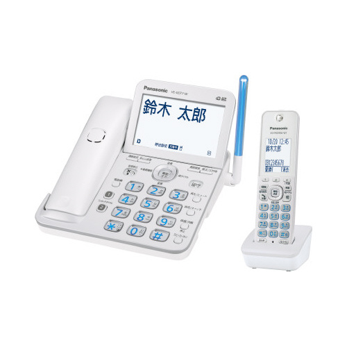コードレス電話機　子機1台付　ホワイト画像