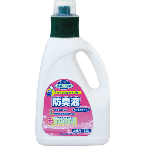 ﾎﾟｰﾀﾌﾞﾙﾄｲﾚ用防臭液 大容量 無色ﾀｲﾌﾟ 1.8L/本 1ｾｯﾄ(6本)画像