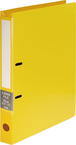 ２リングファイル　ワイド表紙　Ａ４縦　イエロー画像