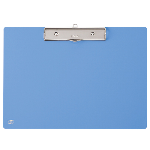 PETｶﾗｰ用箋挟 A4ﾖｺ ﾌﾞﾙｰ 1枚画像