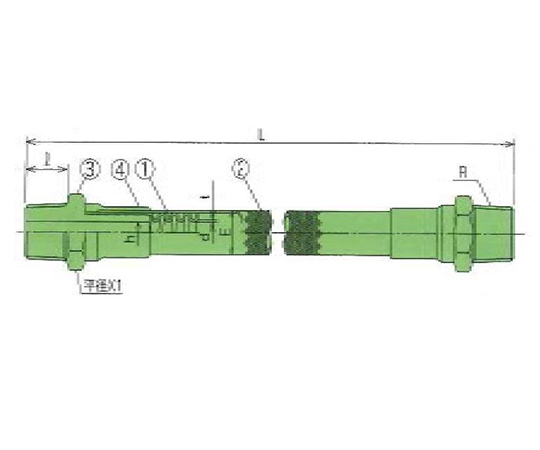 USL低圧用ホース(PFAコルゲーションチューブ) 15A画像