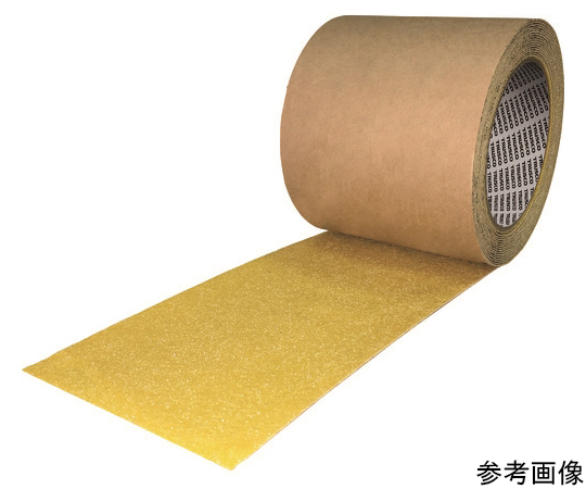ノンスリップテープ屋内外用　平滑面強粘着タイプ　100mmX18m　黄色画像