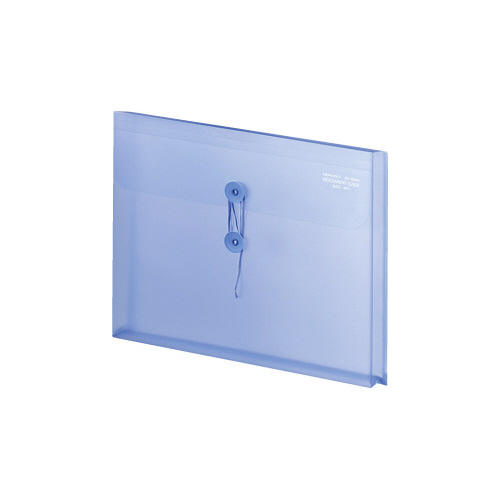 ドキュメントケース　エンベロープＡ４横　クリヤー青画像