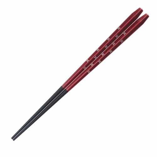 箸 23cm 和風すいーつの色 小豆の色 互角箸 木製 小豆画像