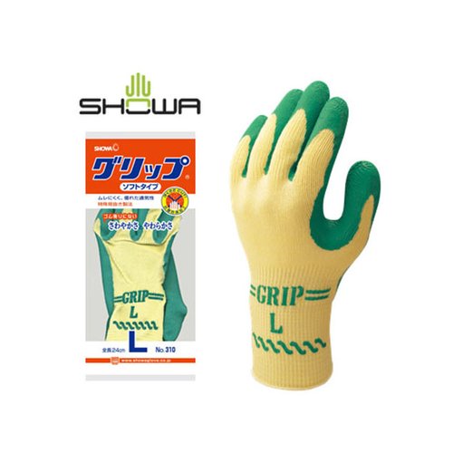 作業用手袋 310 グリップ(ソフトタイプ) S・グリーン ショーワグローブ画像