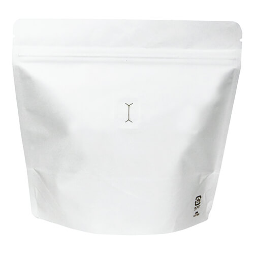 アルミスタンドチャック付袋（白・インナーバルブ付き・200g）画像