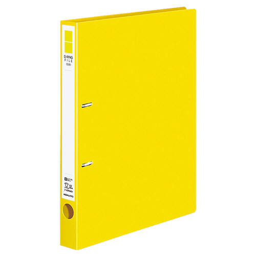 Dﾘﾝｸﾞﾌｧｲﾙ(ER) A4ﾀﾃ 2穴 200枚 20mmとじ 背幅34mm 黄 1ｾｯﾄ(10冊)画像