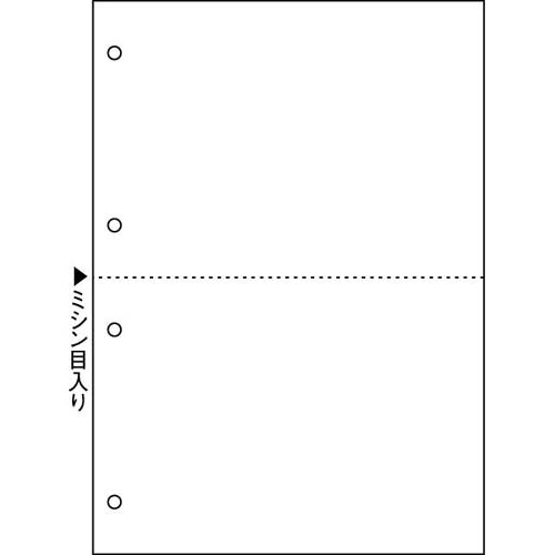 マルチプリンタ帳票　Ｂ５　白紙２面４穴　１００枚画像