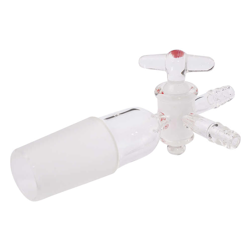 ジョイント付三方コック　ガラスコック　TS29／42画像