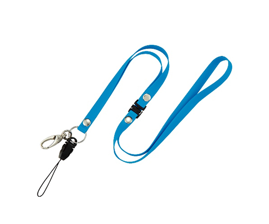 消毒できるストラップ　ブルー画像