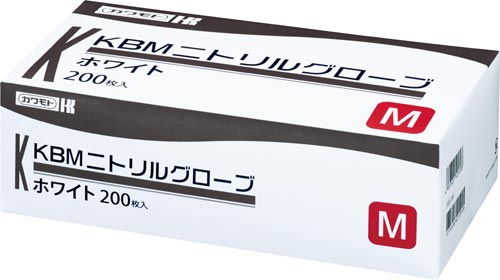 ニトリルグローブ　ホワイト　Ｍ　１箱（２００枚）画像