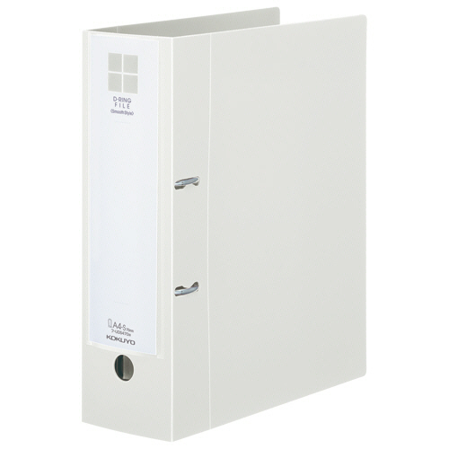 Dﾘﾝｸﾞﾌｧｲﾙ<ｽﾑｰｽｽﾀｲﾙ> A4ﾀﾃ 2穴 700枚収容 70mmとじ 背幅95mm ｵﾌﾎﾜｲﾄ 1冊画像