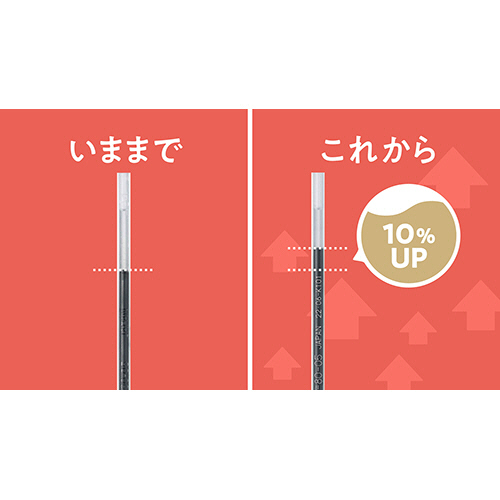 油性ボールペン替芯紙製パッケージ0.5mm青ジェットストリーム多色・多機能用　1セット(10本) パッケージが真上から撮影されている状態、10本の替芯が整然と配置されている様子