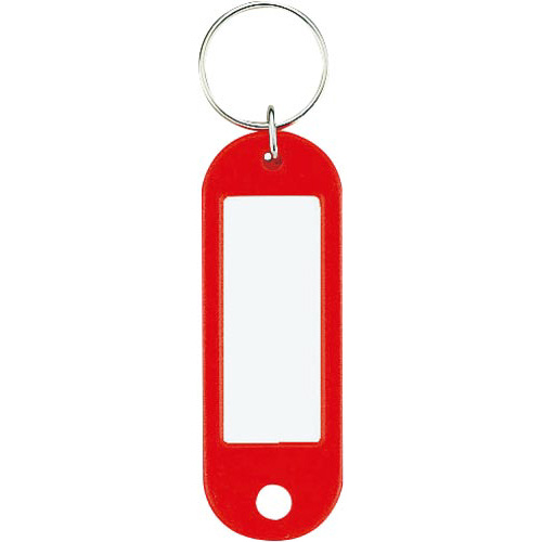 キーホルダー型名札　片面表示用　赤　１０個入画像