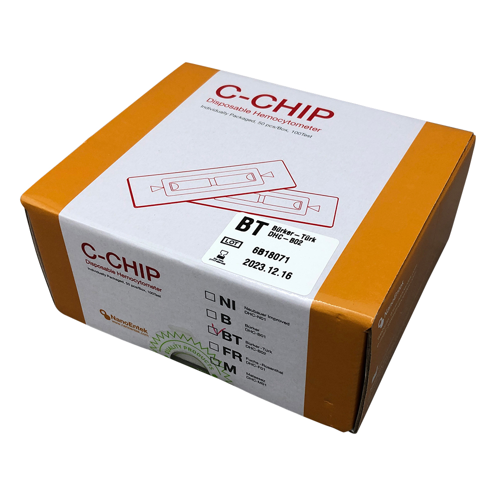 ディスポ細胞計算盤 C-Chip（ビルケルチュルク型）1箱（50枚入）