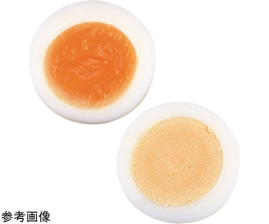レンジでらくチン！ゆでたまご 4個用 透明な容器に収められた、緑色の蓋が特徴的なキッチン用品。