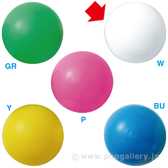 巨大ガラポン用カラーボール1個（白）画像