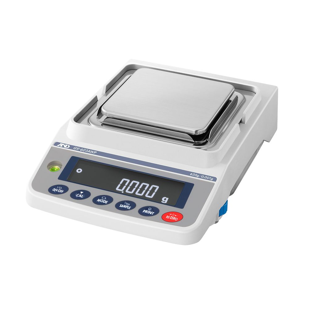 校正用分銅内蔵型防塵・防水(IP65) 汎用天びん GX-AWPシリーズ  ひょう量:620g 最小表示:0.001g画像