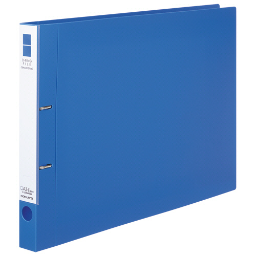 Dﾘﾝｸﾞﾌｧｲﾙ<ｽﾑｰｽｽﾀｲﾙ> A3ﾖｺ 2穴 200枚収容 20mmとじ 背幅34mm 青 1冊画像