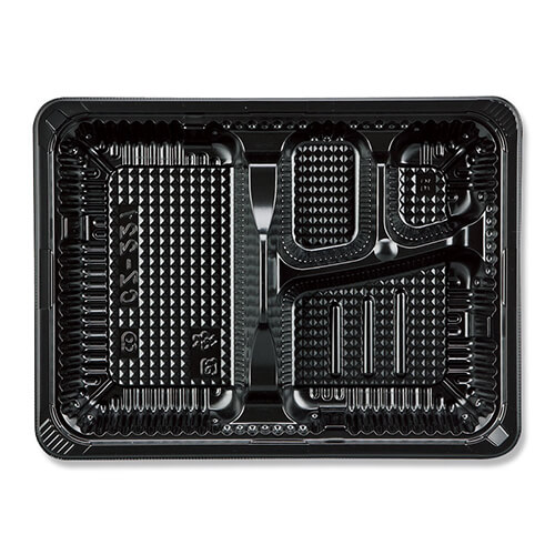 シーピー化成 弁当容器 CZ-221 BS黒 本体(N) 50枚画像